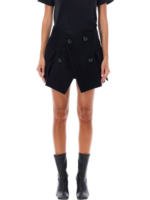 Sacai Melton Mini Skirt - SACAI - BALAAN 1