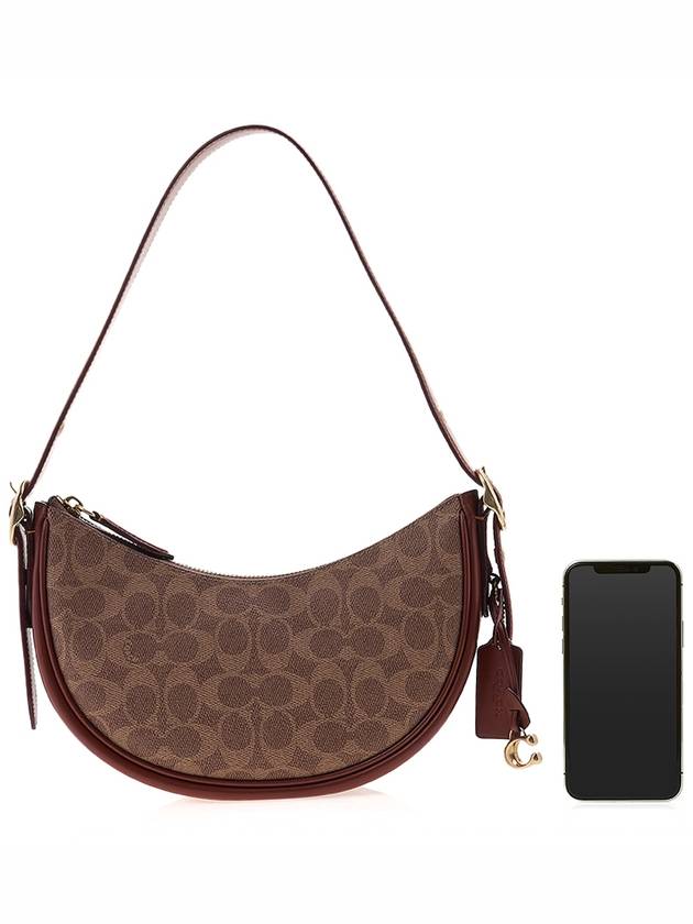 Luna Shoulder Bag in Signature Canvas CC440 TAN RUST - COACH - BALAAN 6