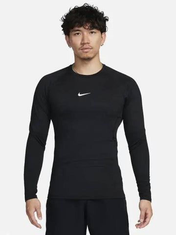 Pro Warm Long Sleeve Top M Black White FB7983 010 - NIKE - BALAAN 1