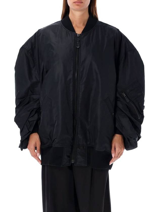 Junya Watanabe Oversized Bomber Jacket With Ruched Sleeves - JUNYA WATANABE - BALAAN 1