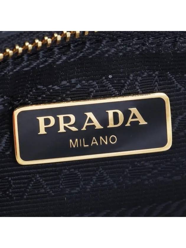 Saffiano Pocono Chain Shoulder Bag Black Gold - PRADA - BALAAN 8