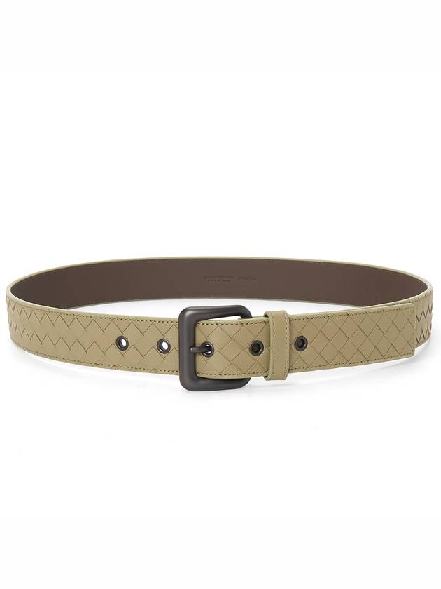 Intrecciato Leather Belt Beige - BOTTEGA VENETA - BALAAN 3