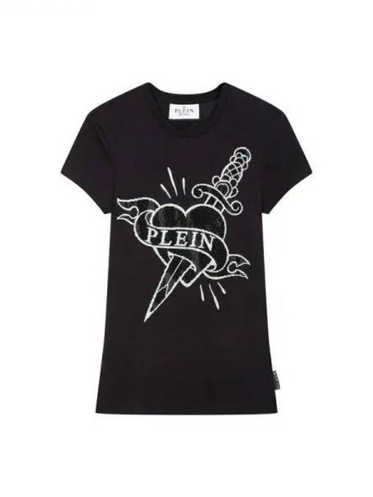 Women's Love Sexy Pure TShirt Black 271668 - PHILIPP PLEIN - BALAAN 1