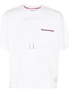 Cotton Oversized Pocket Short Sleeve T-Shirt White - THOM BROWNE - BALAAN 2