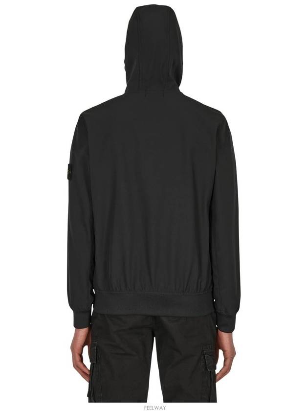 Wappen Patch Soft Shell Hooded Jacket Black - STONE ISLAND - BALAAN 6