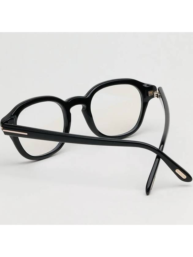 Blue light blocking glasses frame TF5871B 001 square black horn - TOM FORD - BALAAN 4