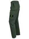 Compass Badge Gabardine Cargo Straight Pants Green - STONE ISLAND - BALAAN 4