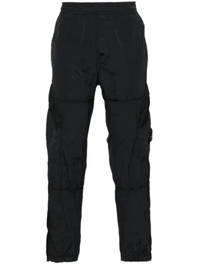 Compass Badge Pleated Track Pants Black - STONE ISLAND - BALAAN 2