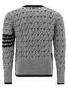 4 Bar Cable Knit Top Grey - THOM BROWNE - BALAAN 3