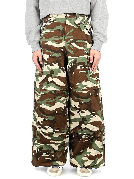 Men's Transformers Cargo Wide Pants Green - VETEMENTS - BALAAN.