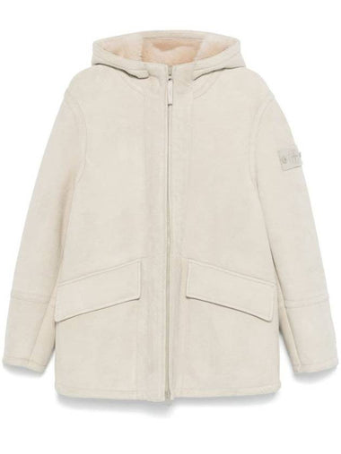 Stone Island Ghost Suede Jacket With Shearling Lining Clothing - STONE ISLAND - BALAAN 1