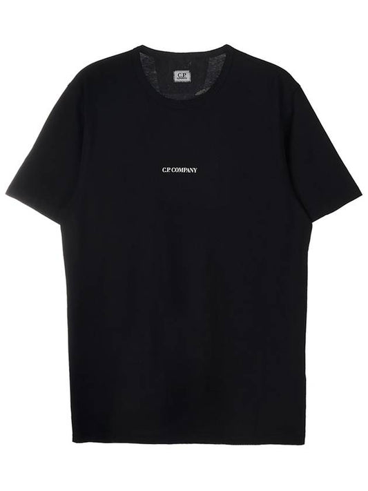 Logo Printing Cotton Short Sleeve T-Shirt Black - CP COMPANY - BALAAN.