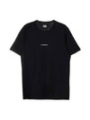 Logo Print Cotton Short Sleeve T-Shirt Black - CP COMPANY - BALAAN 2