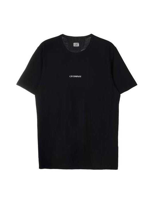 Logo Printing Cotton Short Sleeve T-Shirt Black - CP COMPANY - BALAAN 1