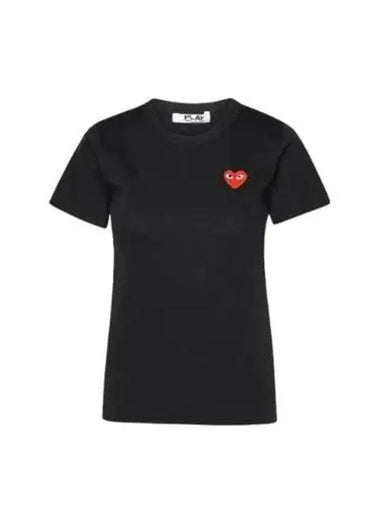 Women s Red Heart Waffen Short Sleeve T Shirt P1T107 - COMME DES GARCONS - BALAAN 1