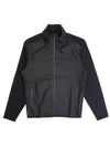 Logo Patch Cotton Zip-up Jacket Black - PRADA - BALAAN 2