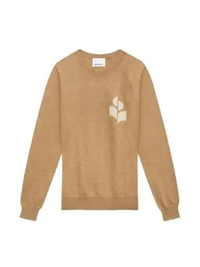 Evans Logo Crew Neck Knit Top Camel - ISABEL MARANT - BALAAN 2