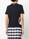 Women's Boucle Anchor Embroidered Short Sleeve T Shirt Navy - THOM BROWNE - BALAAN 6