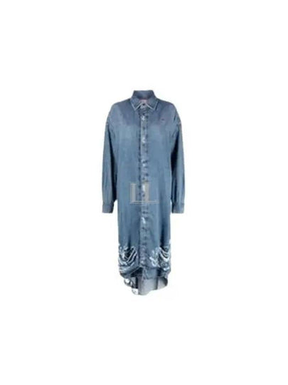 DE Davis L Denim Long Dress Blue - DIESEL - BALAAN 2