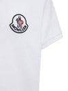 Mark logo embroidered cotton pique polo short sleeve shirt white 8A00004 84556 001 - MONCLER - BALAAN 2