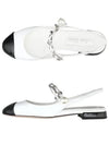 Leather Slingback Flat White - MIU MIU - BALAAN 2