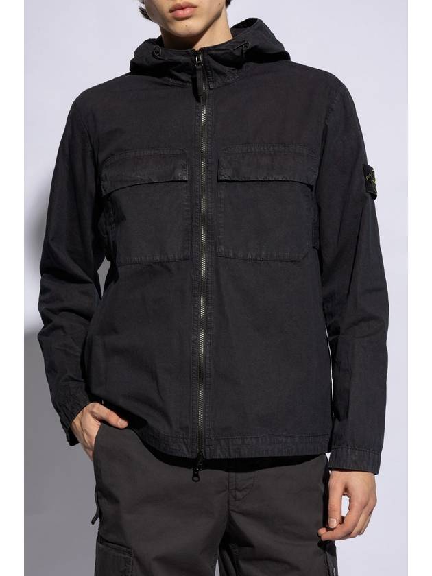 Wappen Old Effect Hooded Jacket Navy - STONE ISLAND - BALAAN 3