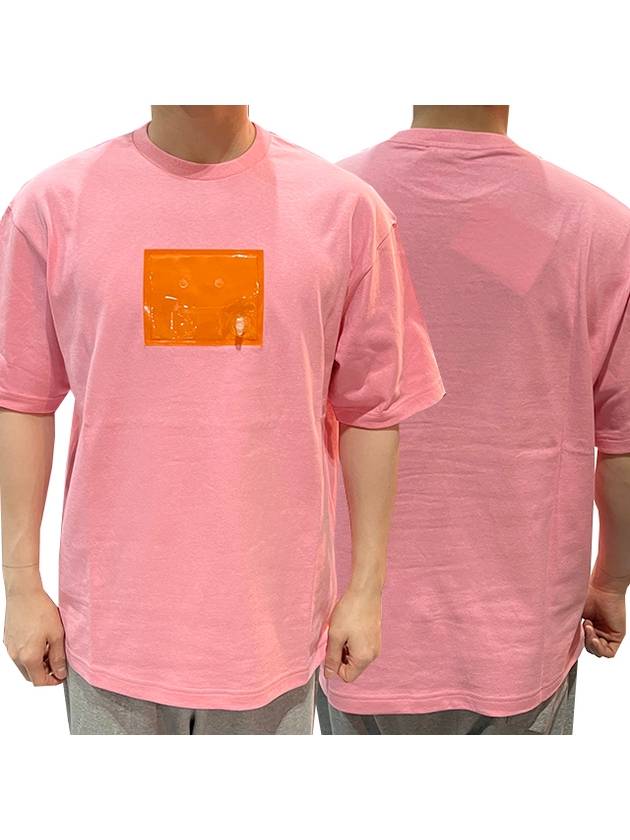 Big Face Logo Short Sleeve T-Shirt Bubblegum Pink CL0184 BQU - ACNE STUDIOS - BALAAN 1