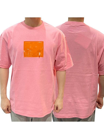 Big Face Logo Short Sleeve T-Shirt Bubblegum Pink CL0184 BQU - ACNE STUDIOS - BALAAN 1