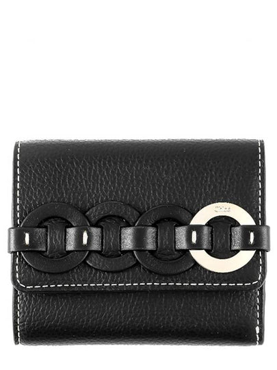 Darryl Flap Tri-Fold Small Half Wallet Black - CHLOE - BALAAN 2