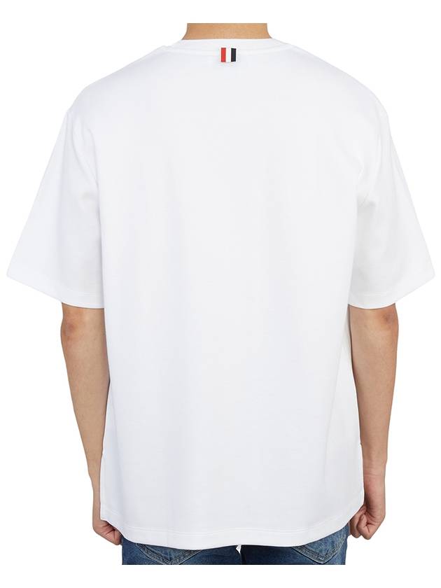 Cotton Oversized Pocket Short Sleeve T-Shirt White - THOM BROWNE - BALAAN 5