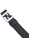 FF Buckle Pattern Reversible Leather Belt Black - FENDI - BALAAN 7