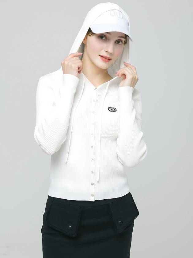 Doyou Know MC Women s Hooded Span Rib Tissue White Cardigan DO6242KT13 1 - DOYOUKNOWMC GOLF WEAR - BALAAN 3