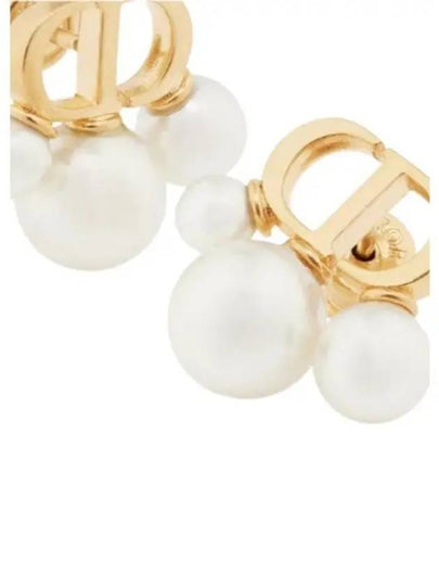 Tryptique Resin Pearl Mini Stud Earrings Gold - DIOR - BALAAN 2