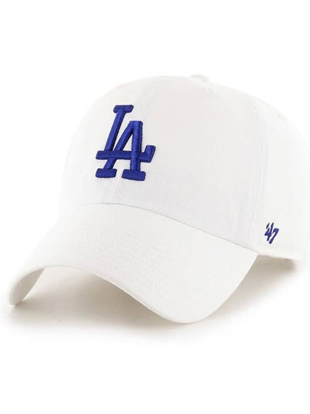 MLB Hat Premium Line LA Big Logo Baseball Cap Ball White Blue - 47BRAND - BALAAN 1