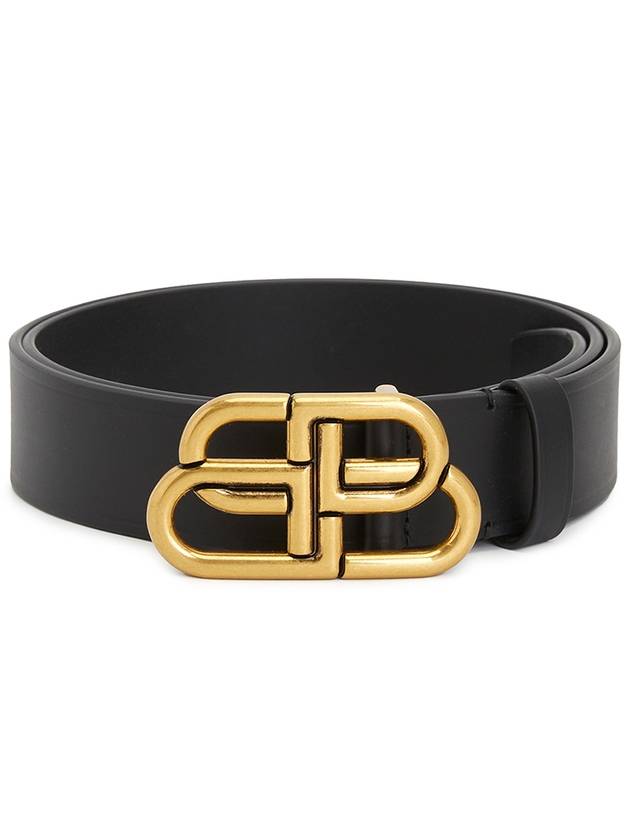 BB Logo Leather Belt Black - BALENCIAGA - BALAAN 2