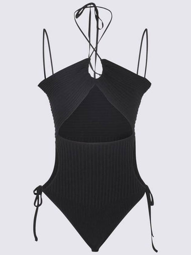 Andreādamo Black Viscose Blend Bodysuit - ANDREADAMO - BALAAN 1