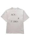 Logo Short Sleeve T-shirt Beige - ACNE STUDIOS - BALAAN 2