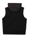 Women s cushioned full zip up hooded vest 1034LZVP BLACK - BLACK&WHITE - BALAAN 2