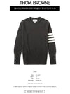 Diagonal Classic Cashmere Knit Top Dark Grey - THOM BROWNE - BALAAN 3