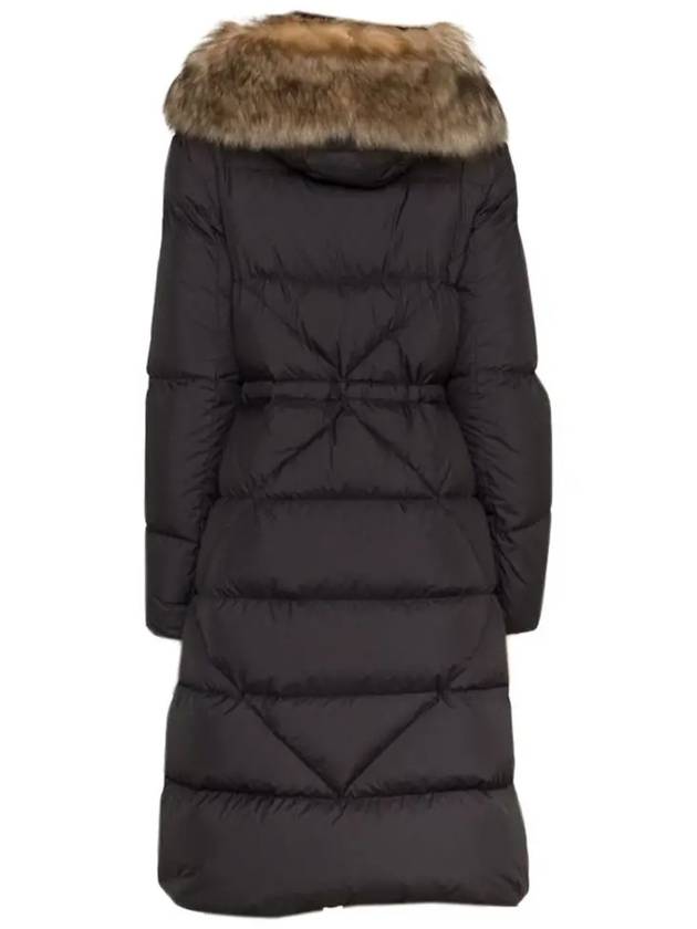 Busard Long Hooded Fur Down Padding Black - MONCLER - BALAAN 4