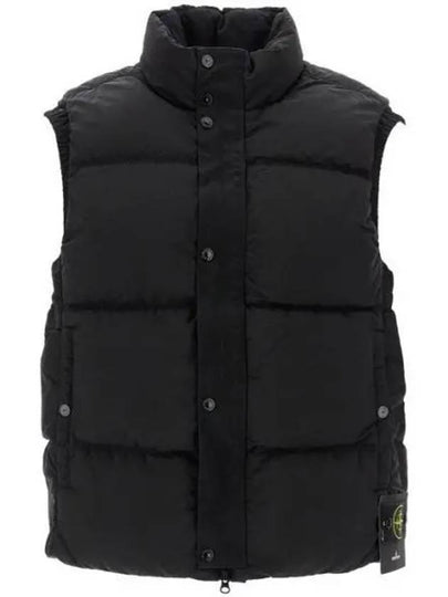 High Neck Padded Vest Black - STONE ISLAND - BALAAN 2