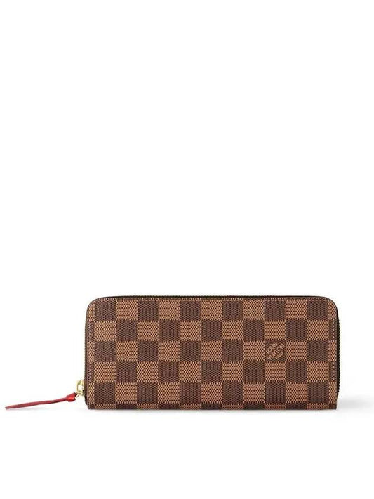 Clemence Damier Eben Canvas Long Wallet Cherry - LOUIS VUITTON - BALAAN 2