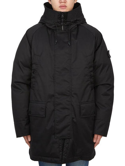 710F2 Ghost Performance Twill Wool-TC Down Parka Black - STONE ISLAND - BALAAN 2