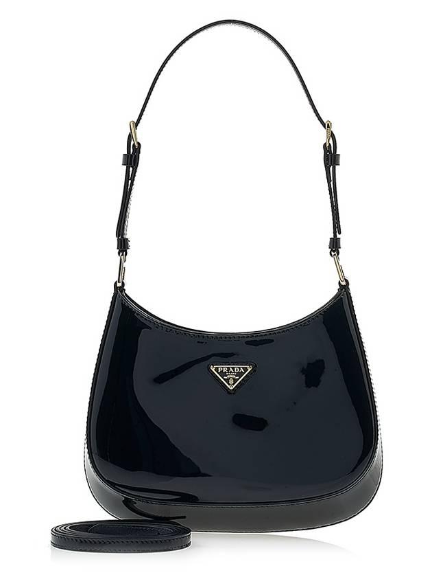 Cleo Patent Leather Shoulder Bag Black - PRADA - BALAAN 2