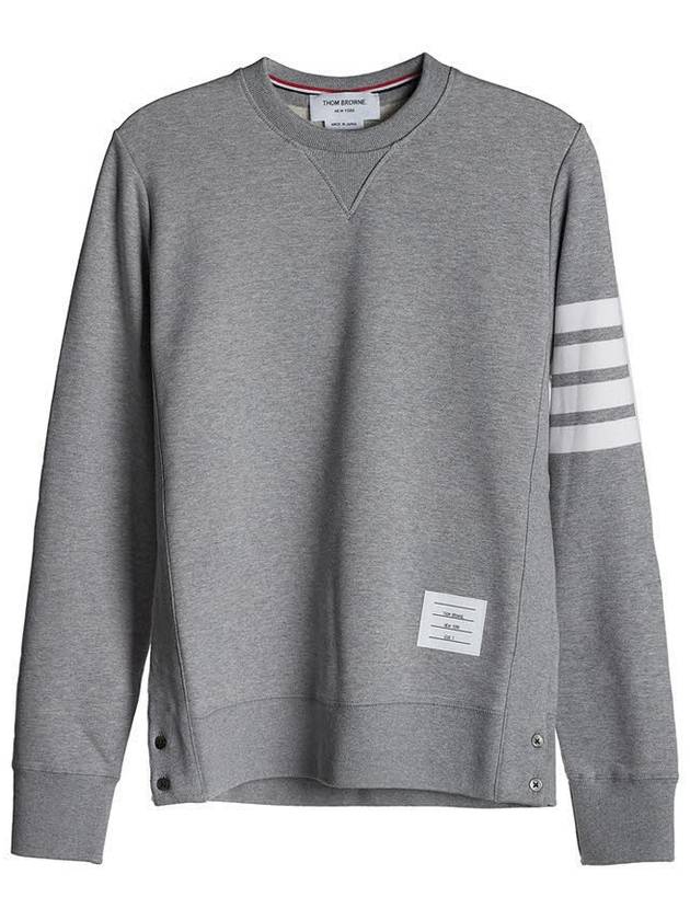 4 Bar Loopback Jersey Sweatshirt Light Grey - THOM BROWNE - BALAAN 11