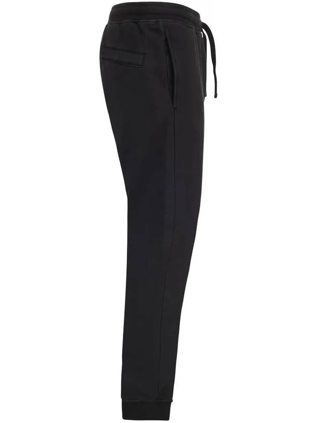 Wappen Patch Cotton Fleece Track Pants Black - STONE ISLAND - BALAAN 4