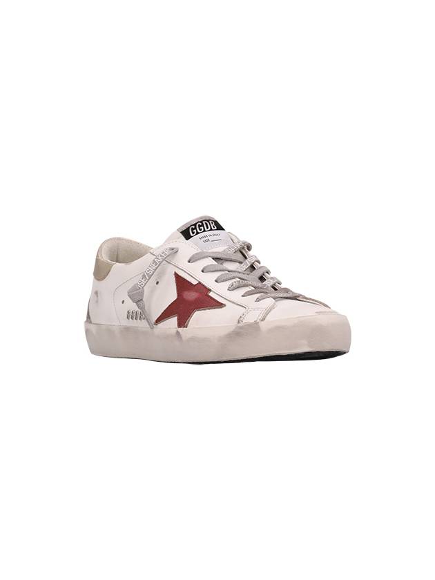 Superstar Leather Low Top Sneakers Red White - GOLDEN GOOSE - BALAAN 3