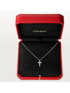 Symbol Cross Necklace White Gold Silver - CARTIER - BALAAN 5