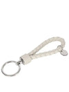 Intrecciato Leather Key Holder White - BOTTEGA VENETA - BALAAN 2