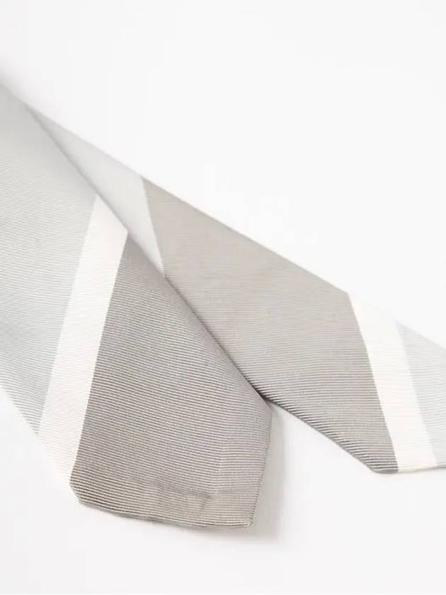 Logopatch signature striped silkblend tie - THOM BROWNE - BALAAN 4